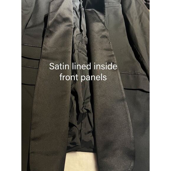 Armani Collezioni 44L 38x31 Black Tuxedo Designer 2-Piece Suit Set Tux - Picture 6 of 16